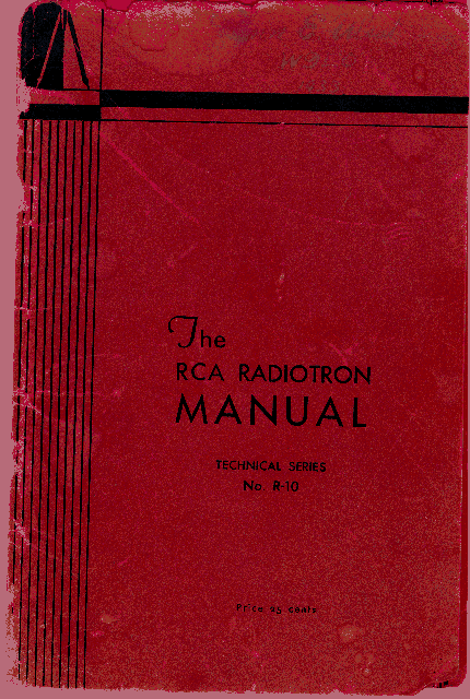 RCA R-10 Receiving Tubes Manual