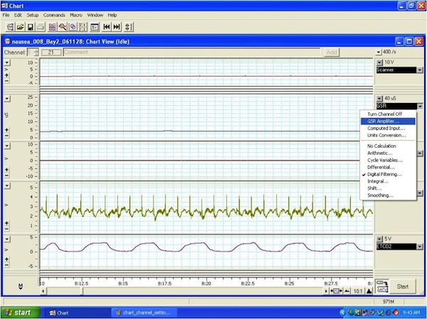 Getting to “GSR Amplifier” in chart