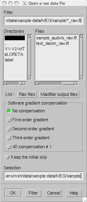 Open dialog